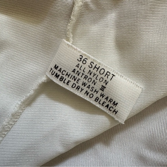 VTG Shadow Line White Lace Nightgown Mini Dress Spaghetti Straps Sweetheart 36 - Picture 10 of 10